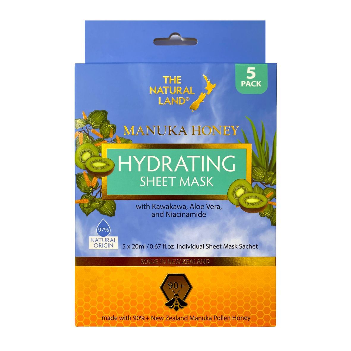 5pk Manuka Honey Hydrating Sheet Mask 20ml x 5