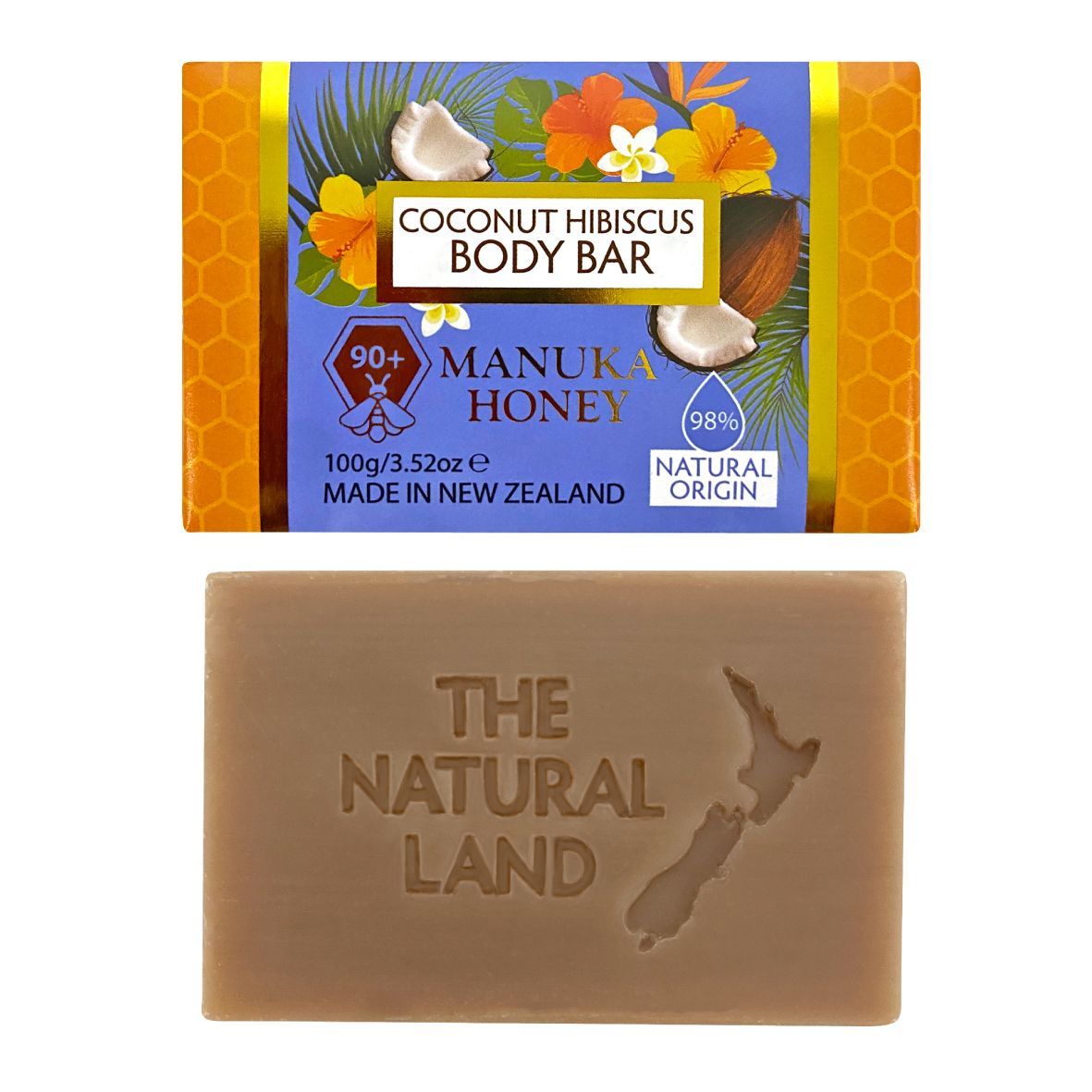 Manuka Honey with Coconut and Hibiscus Body Bar 100g