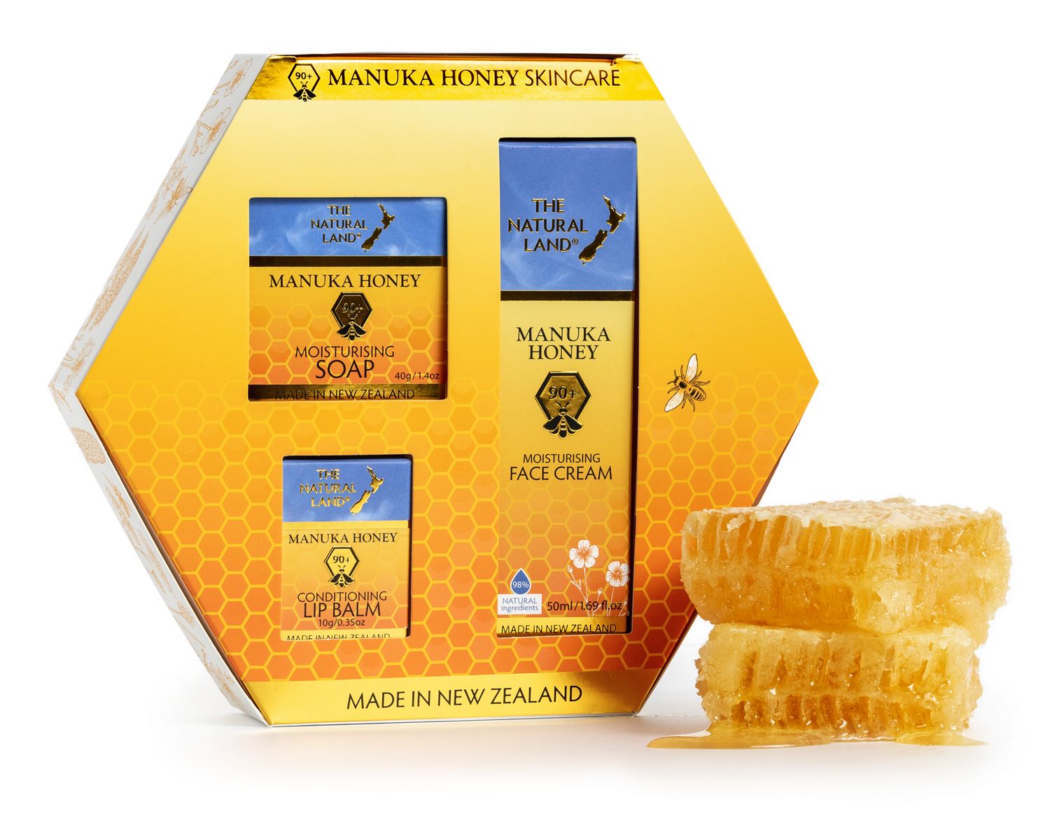 Manuka Honey Hexagonal Gift Box 3pc Manuka Honey Hexagonal Gift Box 3pc