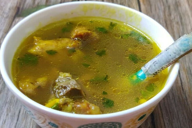 MUTTON NENJU ELUMBU SOUP