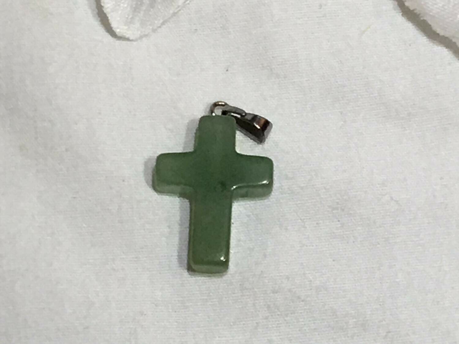 Green Aventurine Cross Pendant