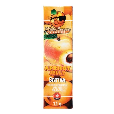 Major League Extractions – 1.1g Disposable Vape Pen - Apricot Jelly
(Sativa)