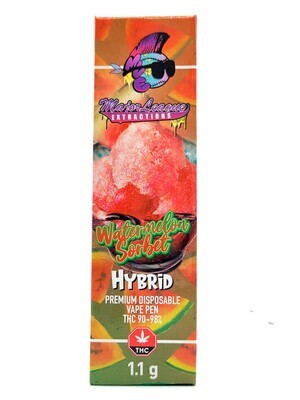 Major League Extractions – 1.1g Disposable Vape Pen - Watermelon Sorbet (Hybrid)