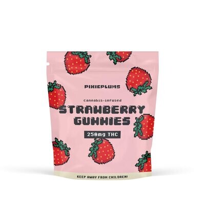 Pixie Plums Gummies Strawberry (250mg THC)