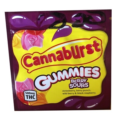 Cannaburst Gummies Sour Berries 500mg