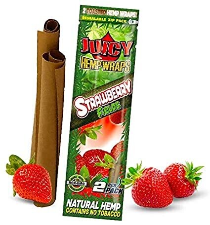 Juicy Jay's Hemp Wraps (2 per pack) -Strawberry