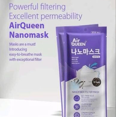 Air Queen Nano Filter Mask (Black)
