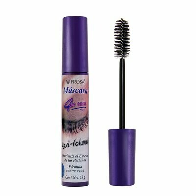 Mascara de Pestañas  Maxi Volumen  -  4 EN 1 PROSA