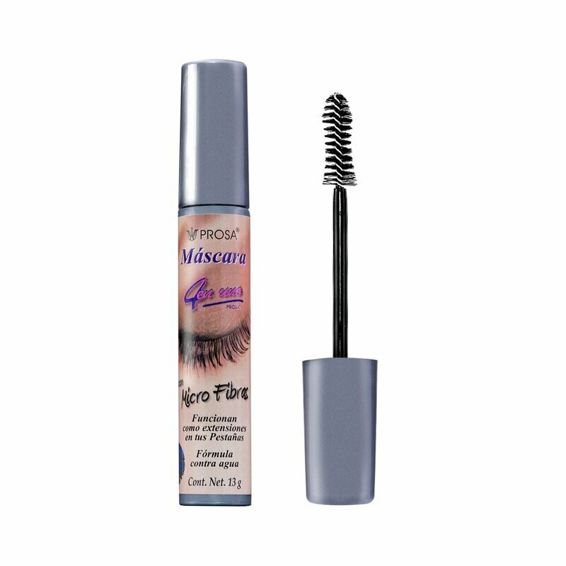 Mascara de Pestañas  Microfibras  -  4 EN 1 PROSA