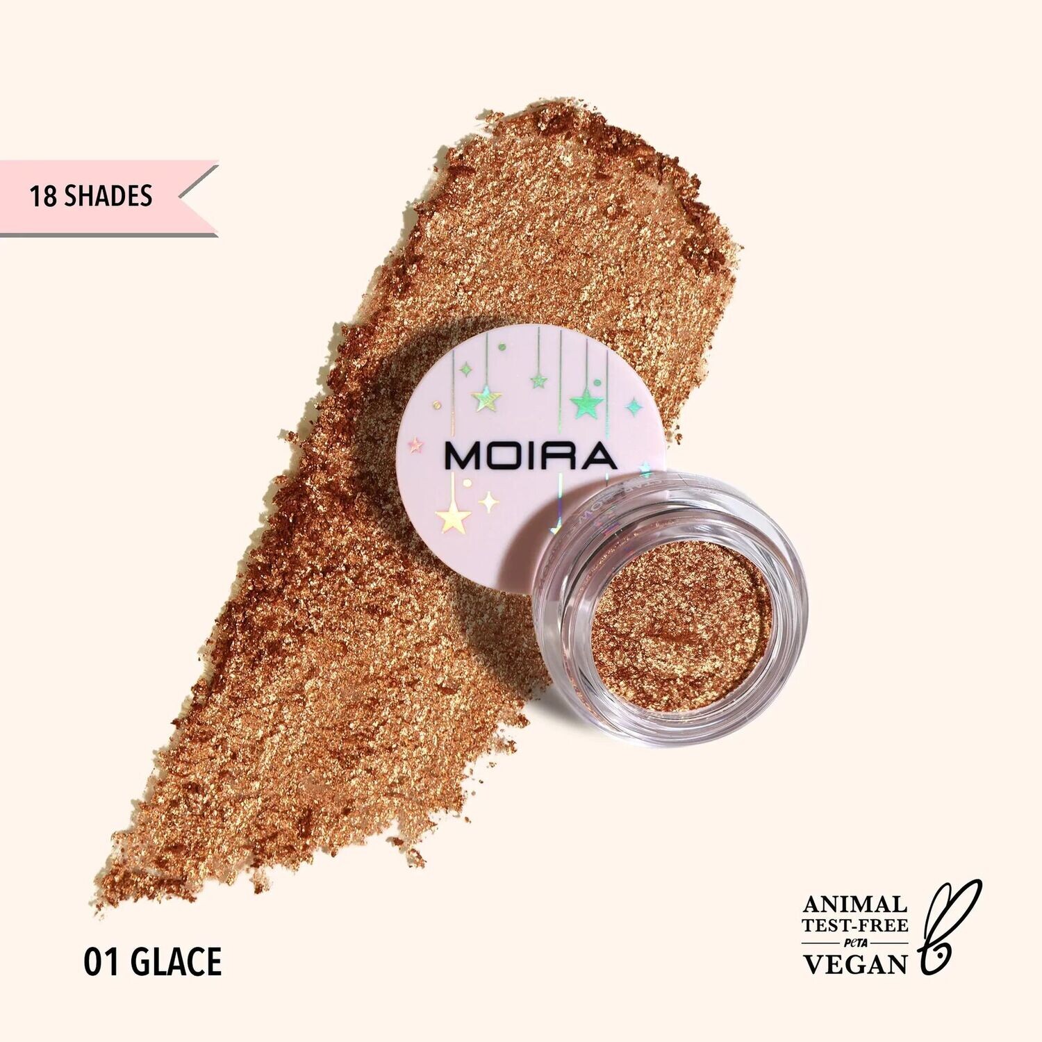 Sombras en crema - Starshow Shadow Pot - Moira, Tono: 01 Glacé