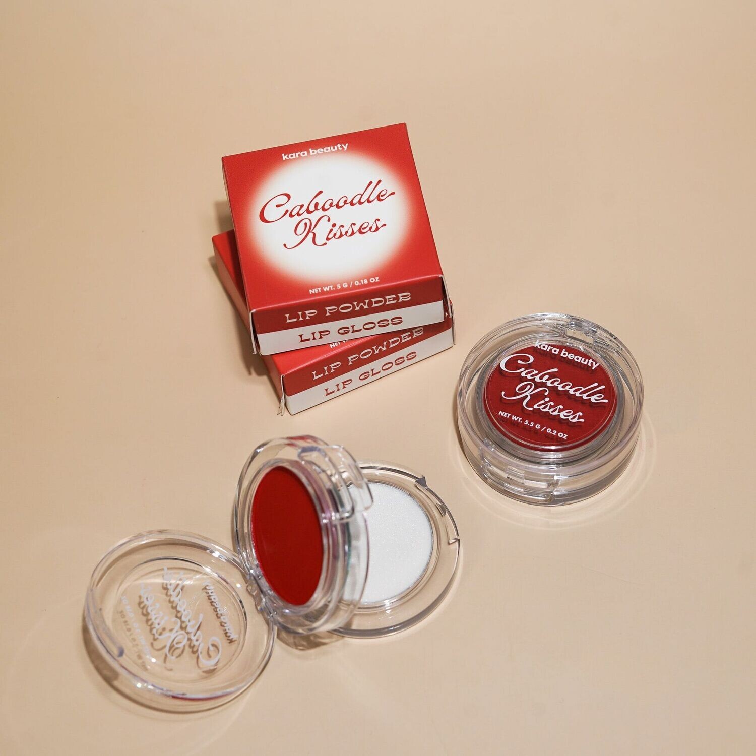 Polvo Labial - Caboodle Kisses - Wildly Red- Kara Beauty