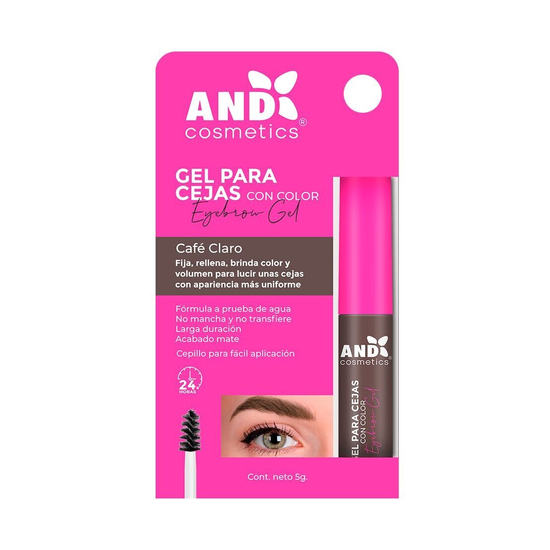 Gel para cejas - Cafe Claro - And Cosmetics