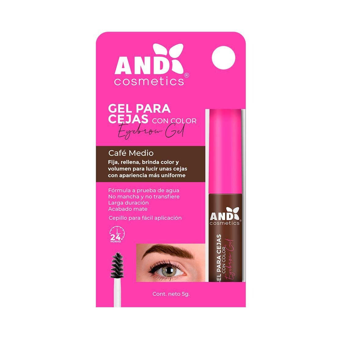 Gel para cejas - Cafe medio - And Cosmetics
