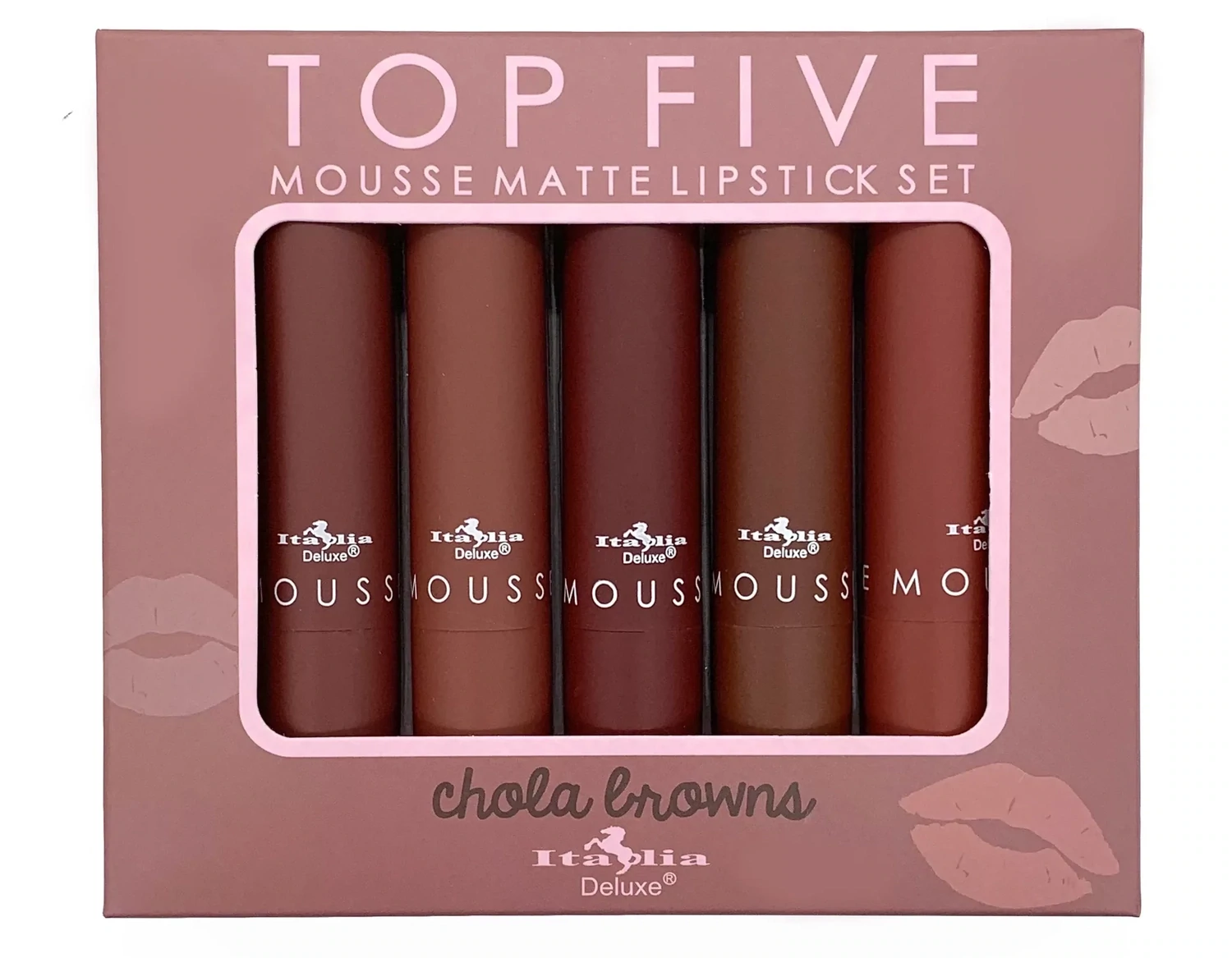 Set de labiales Matte - Chola browns- Italia Deluxe