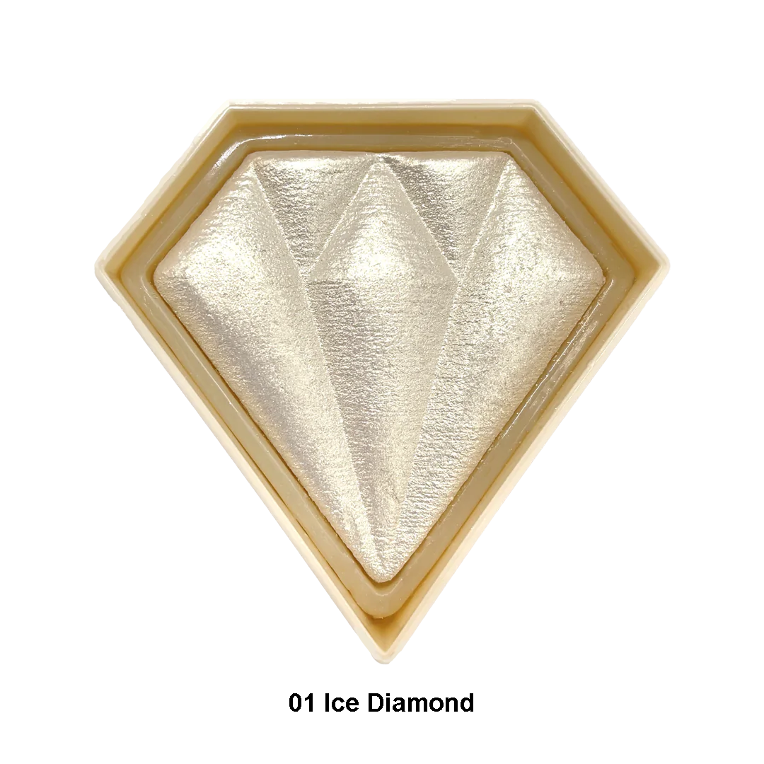 Iluminador Diamond - Glow Highlighter - Italia Delux, Tono: 01 Ice Diamond