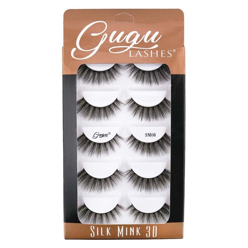 Pestañas Silk Mink 3D SM08 - Gugu Lashes