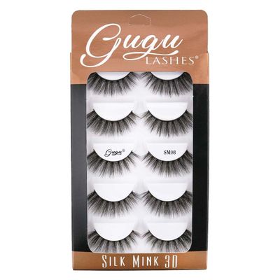 Pestañas Silk Mink 3D SM08 - Gugu Lashes