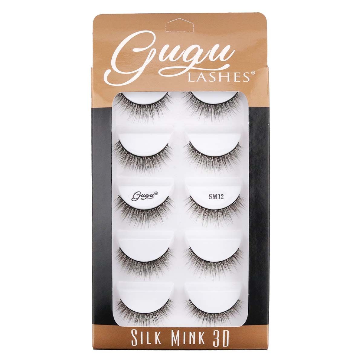 Pestañas Silk Mink 3D SM12 - Gugu Lashes