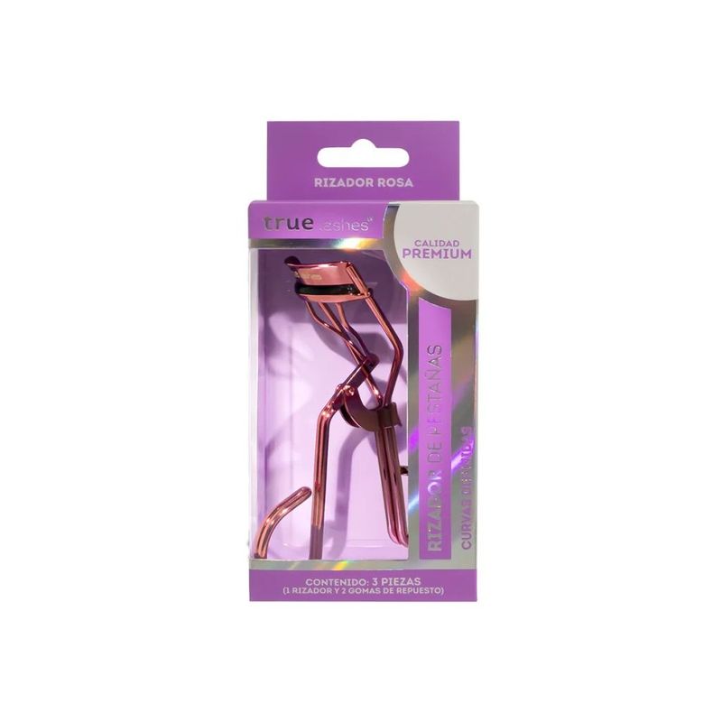 Rizador de pestañas rosa - True Lashes