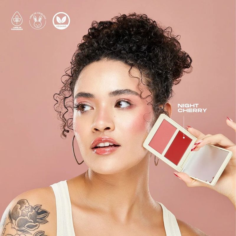 RUBOR EN DÚO ALLURE CREMA Y POLVO COMPACTO ATENEA