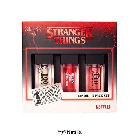 Lip Oils 3 pack Stranger Things x Sinless Beauty Lip Oils 3 pack Stranger Things x Sinless Beauty