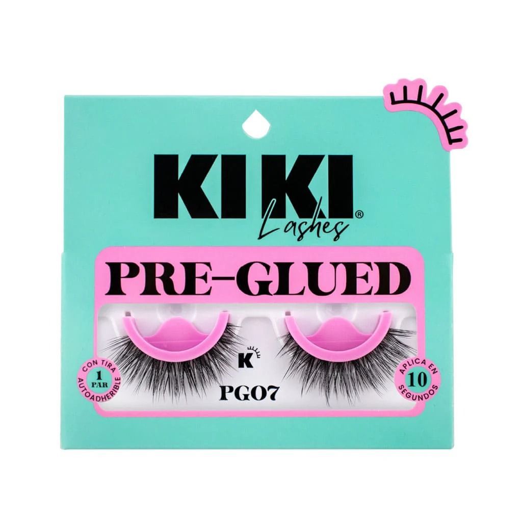 PAR DE PESTAÑAS PRE GLUED PG07 KIKI LASHES