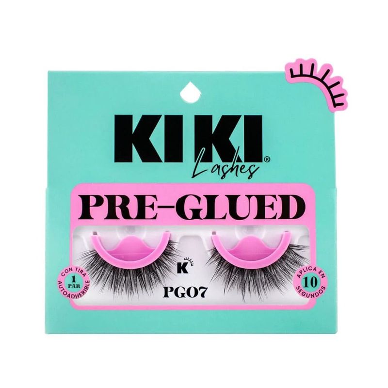 PAR DE PESTAÑAS PRE GLUED PG07 KIKI LASHES