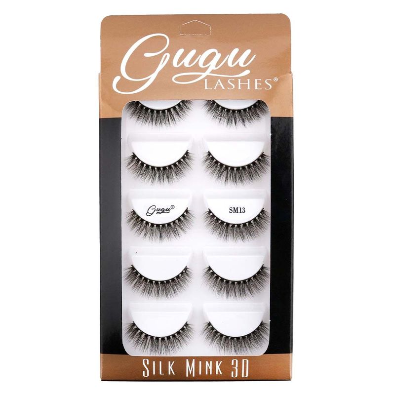 Pestañas Silk Mink 3D SM13 - Gugu Lashes Pestañas Silk Mink 3D SM13 - Gugu Lashes