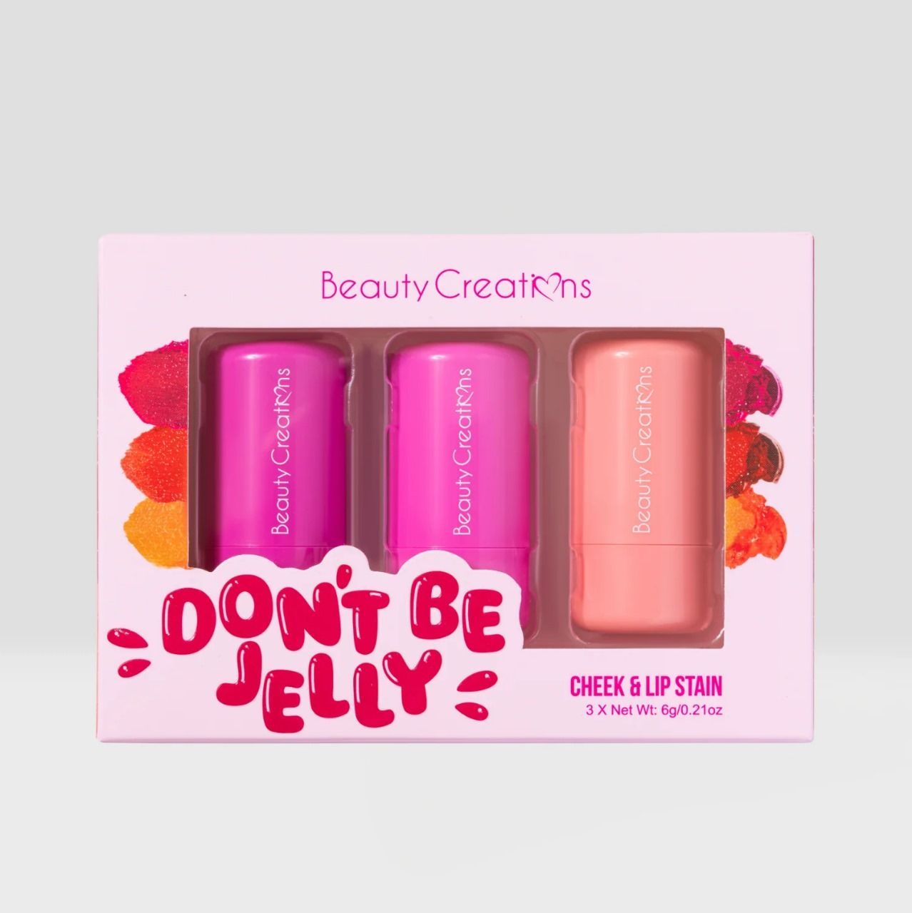 Don't Be Jelly - Set de Tintes para Mejillas y Labios- Beauty Creations. Don't Be Jelly - Set de Tintes para Mejillas y Labios- Beauty Creations.