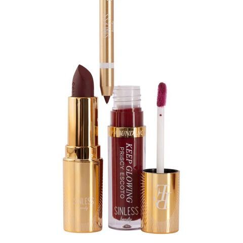Wine Kiss Lip Kit - Soy Abundancia x Priscy Escoto X Sinless Beauty.
