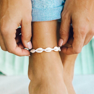Pura Vida Knotted Cowries Anklet