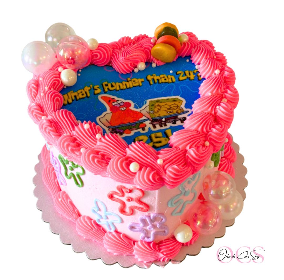 SpongeBob Heart Cake