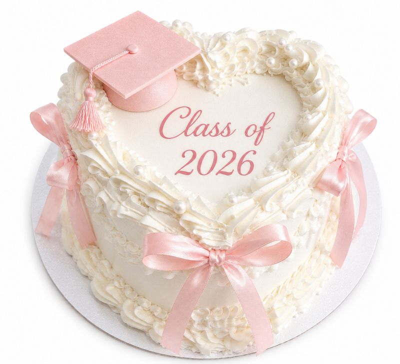 Graduation Heart Cake