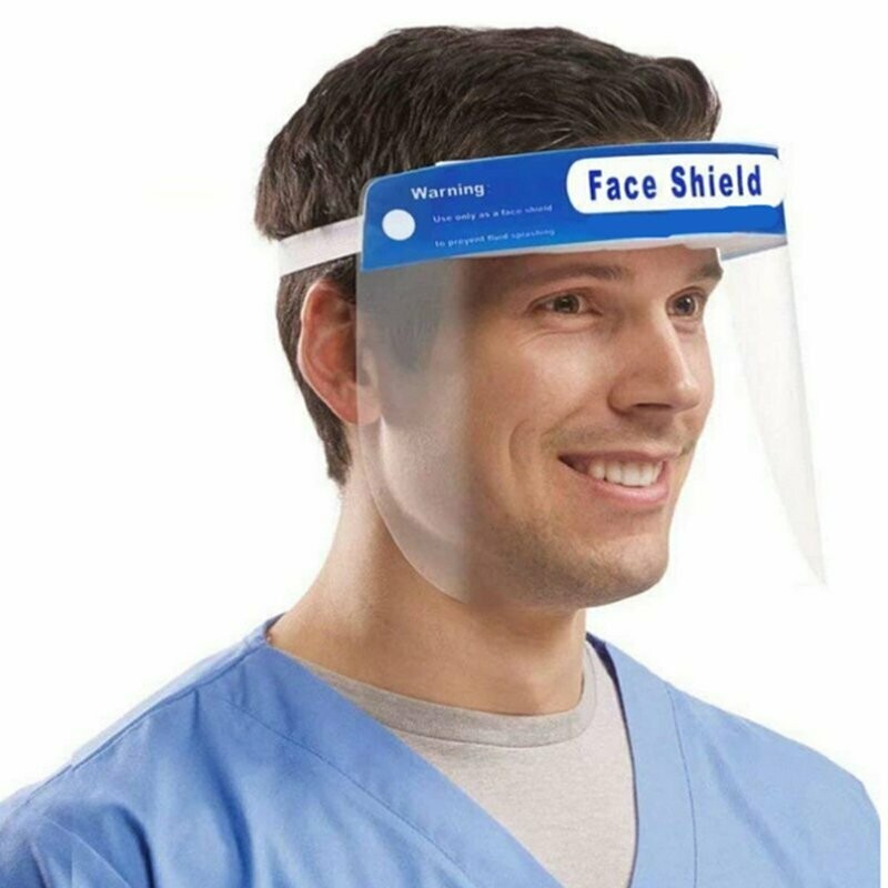 visière écran Facial Protection des Yeux réglable Transparent avec Bande de Caoutchouc