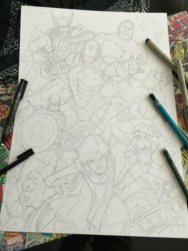 AVENGERS PS4 - line art