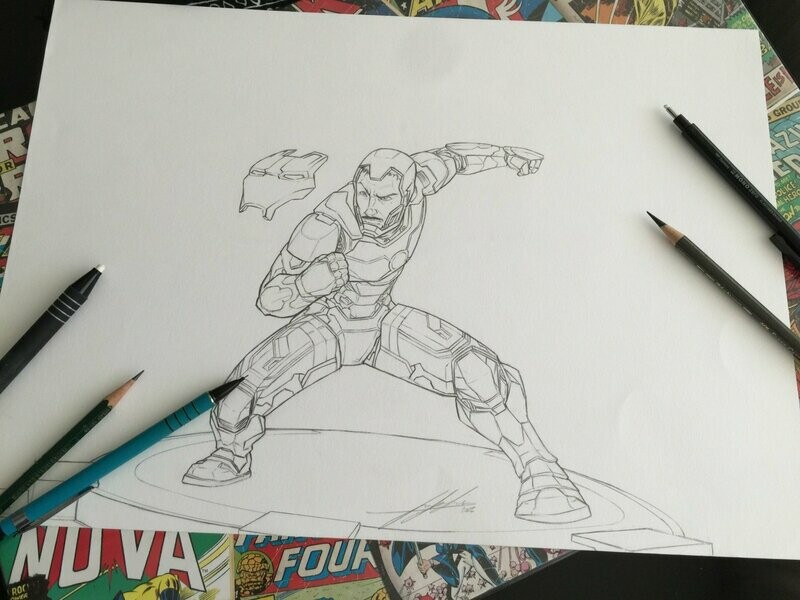 IRON MAN - line art