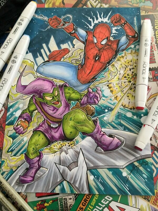 SPIDER MAN & DUENDE VERDE