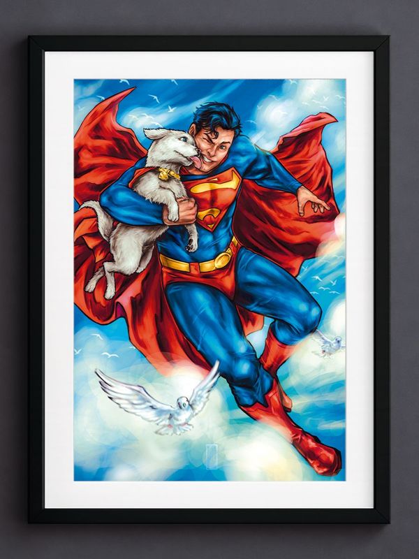 SUPERMAN Y KRYPTO- CONCEPT ART -