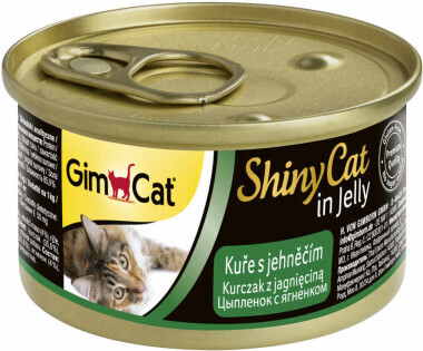 GimCat ShinyCat конс д/кошек из цыпленка с ягненком 70 г