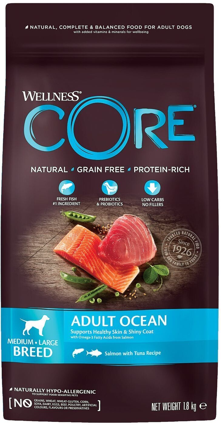 Core Dog Medium д/средних лосось тунец 1,8 кг