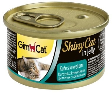 GimCat ShinyCat конс д/кошек из цыпленка с креветками 70 г