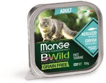 Monge Cat BWild GF конс д/кошек треска 100 г