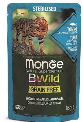 Monge Cat BWild GF пауч д/стерил кошек тунец 85 г