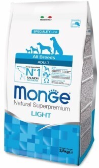 Monge Dog Speciality Light д/собак низкокалорийный лосось 2,5 кг
