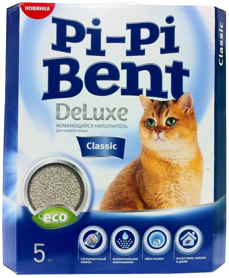 Наполнитель Pi-PI Bent DeLuxe Classic комкующийся 5 кг