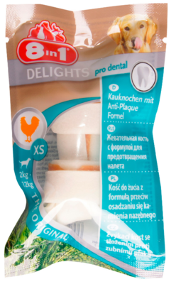 8 в 1 Delights Dental косточка д/очистки зубов XS 7,5 см