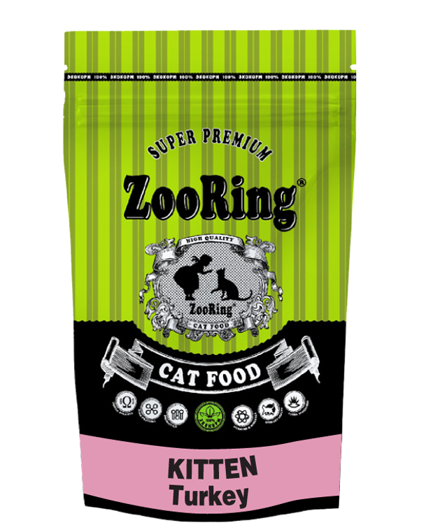 ZooRing Cat Kitten д/котят индейка 1,5 кг