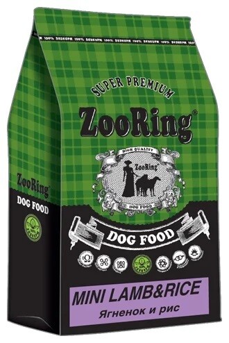 ZooRing Mini Adult д/собак Ягненок рис 0,7 кг