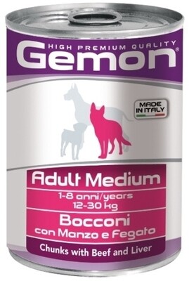 Gemon Dog конс Medium д/собак средних говядина печень 415 г