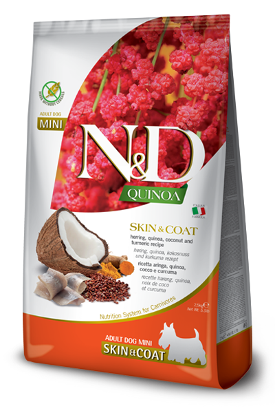 N&D Dog GF Quinoa Skin&Coat Mini д/собак мелких сельдь 800 г